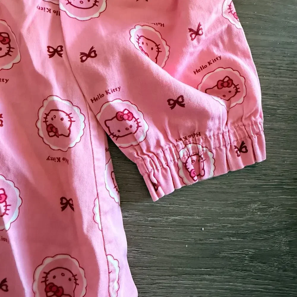 Hello Kitty Girls Nightgown Dress Sleep Lounge Size 7-8 Pink